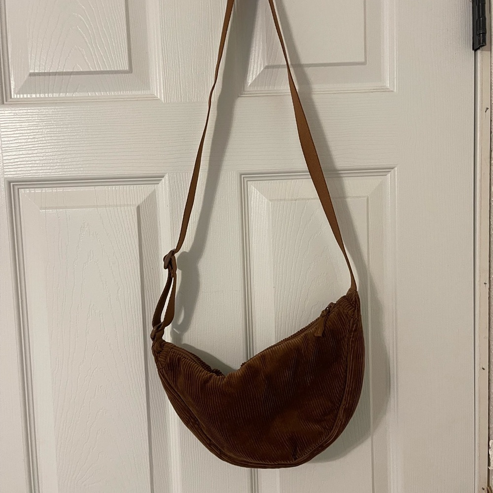 Round Mini Shoulder Bag (Corduroy)